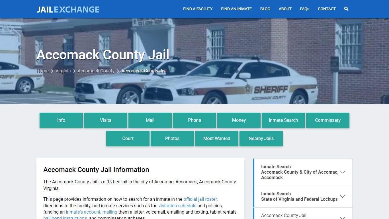 Accomack County Jail, VA Inmate Search, Information