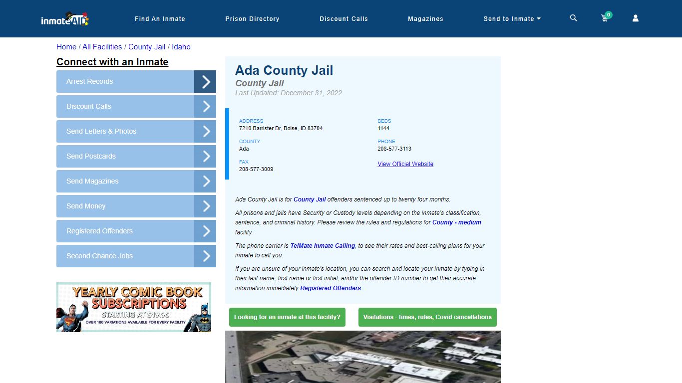 Ada County Jail - Inmate Locator - Boise, ID