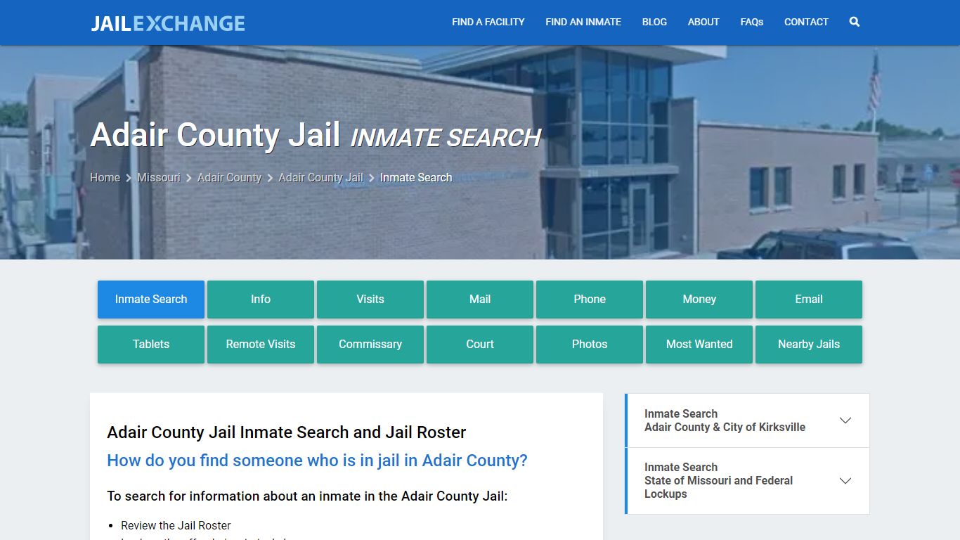 Inmate Search: Roster & Mugshots - Adair County Jail, MO