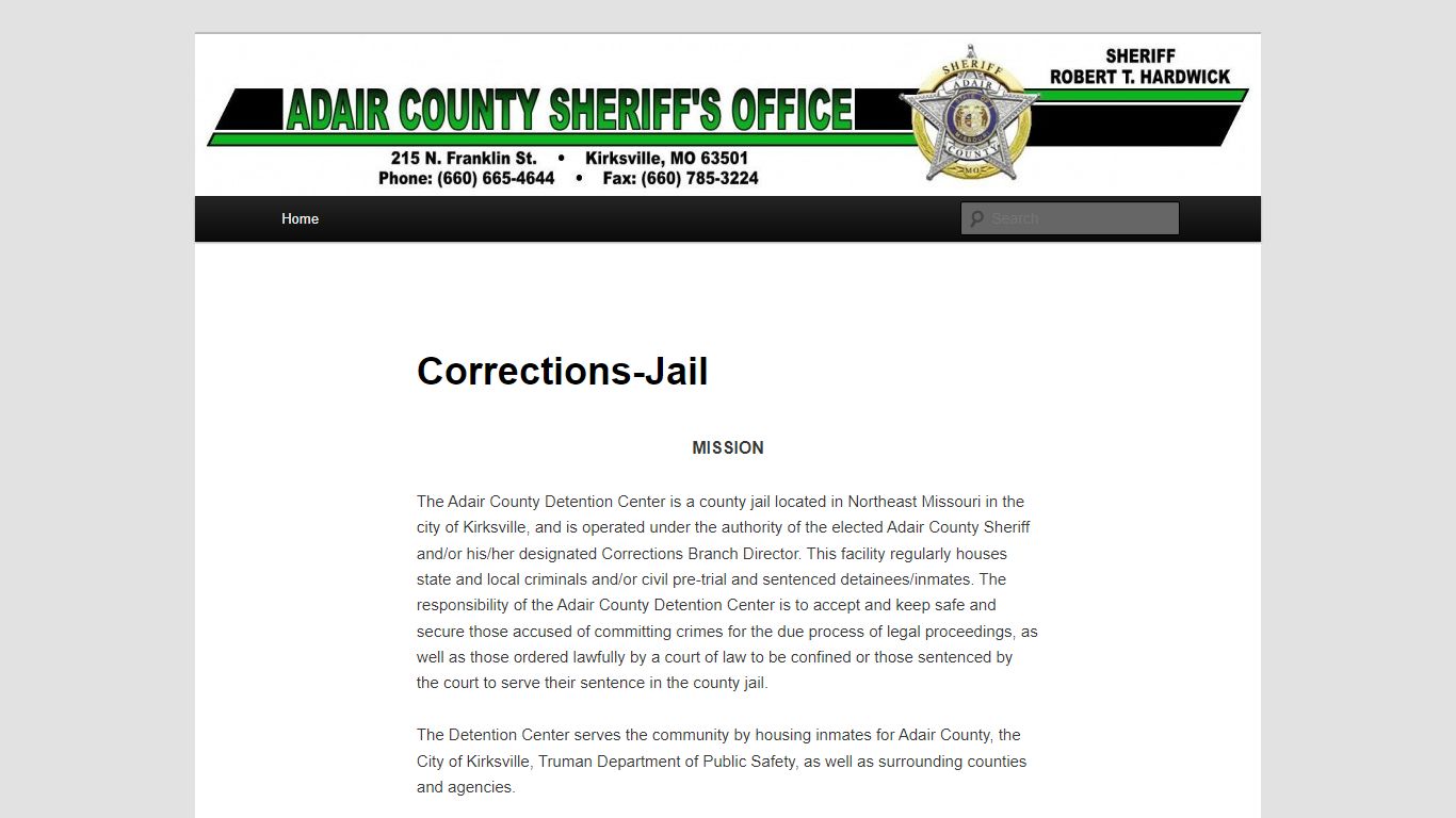 Corrections-Jail | Adair County Sheriff Office
