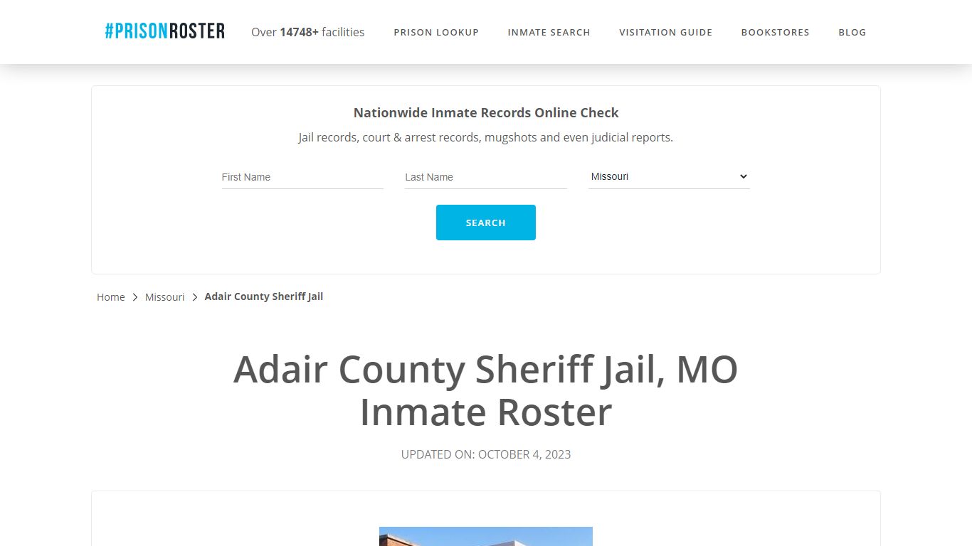 Adair County Sheriff Jail, MO Inmate Roster - Prisonroster