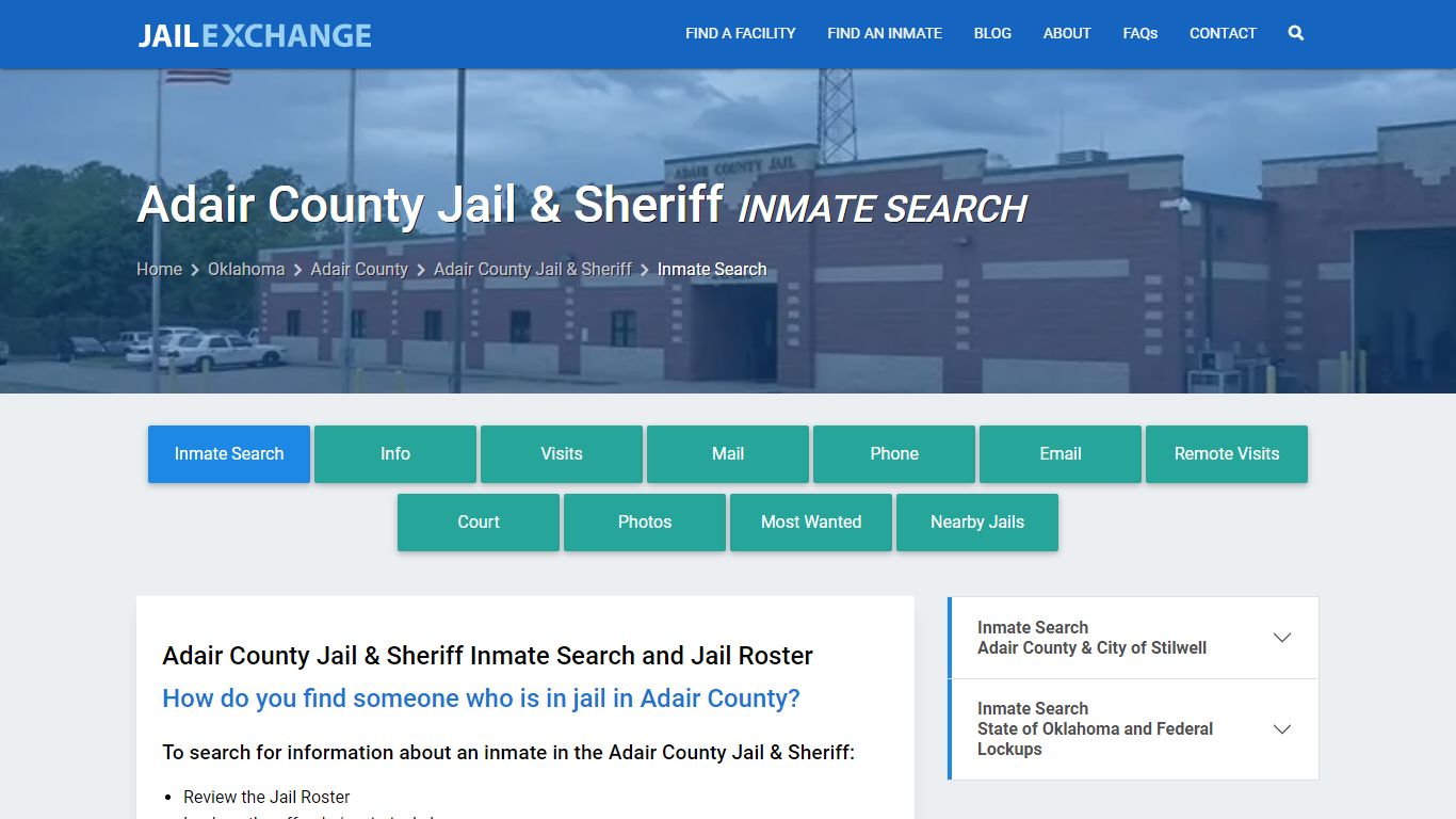Adair County Jail & Sheriff Inmate Search - Jail Exchange