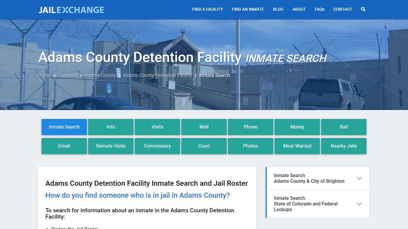 Adams County Detention Facility Inmate Search - Jail Exchange