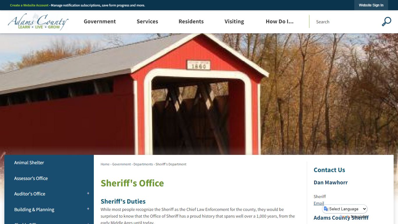 Sheriff's Office | Adams County, IN - Official Website