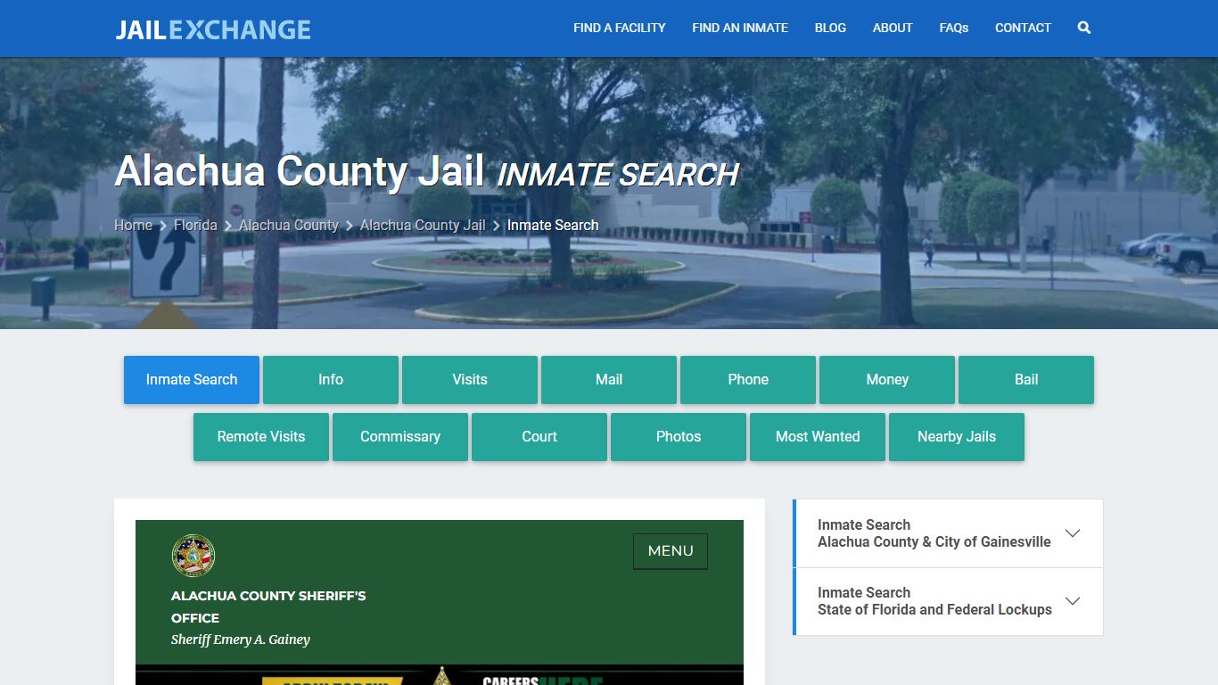 Inmate Search: Roster & Mugshots - Alachua County Jail, FL - Jail Exchange