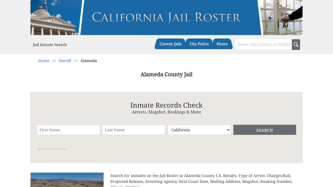 Alameda County Jail | Jail Roster Search