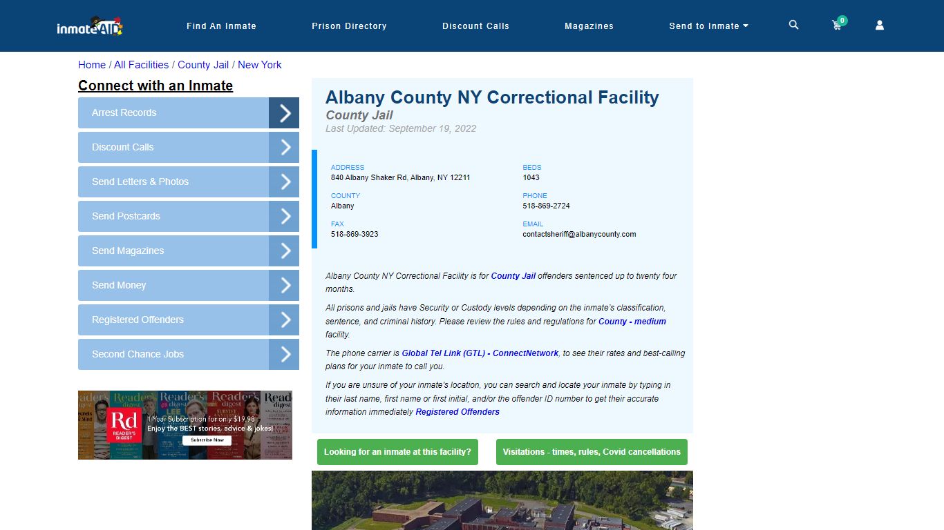 Albany County NY Correctional Facility - Inmate Locator - Albany, NY