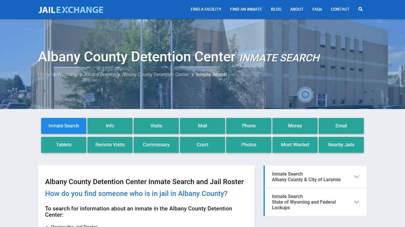 Albany County Detention Center Inmate Search - Jail Exchange