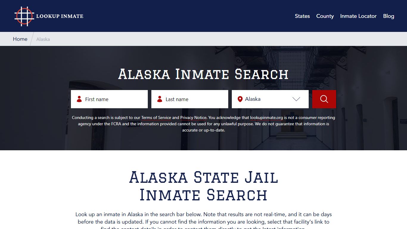 Alaska State Jail Inmate Search