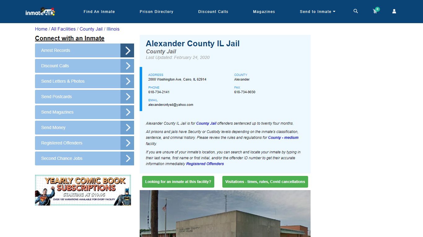 Alexander County IL Jail - Inmate Locator - Cairo, IL