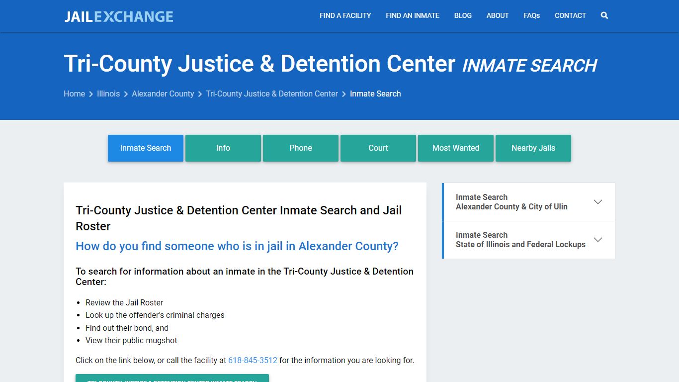 Tri-County Justice & Detention Center Inmate Search - Jail Exchange