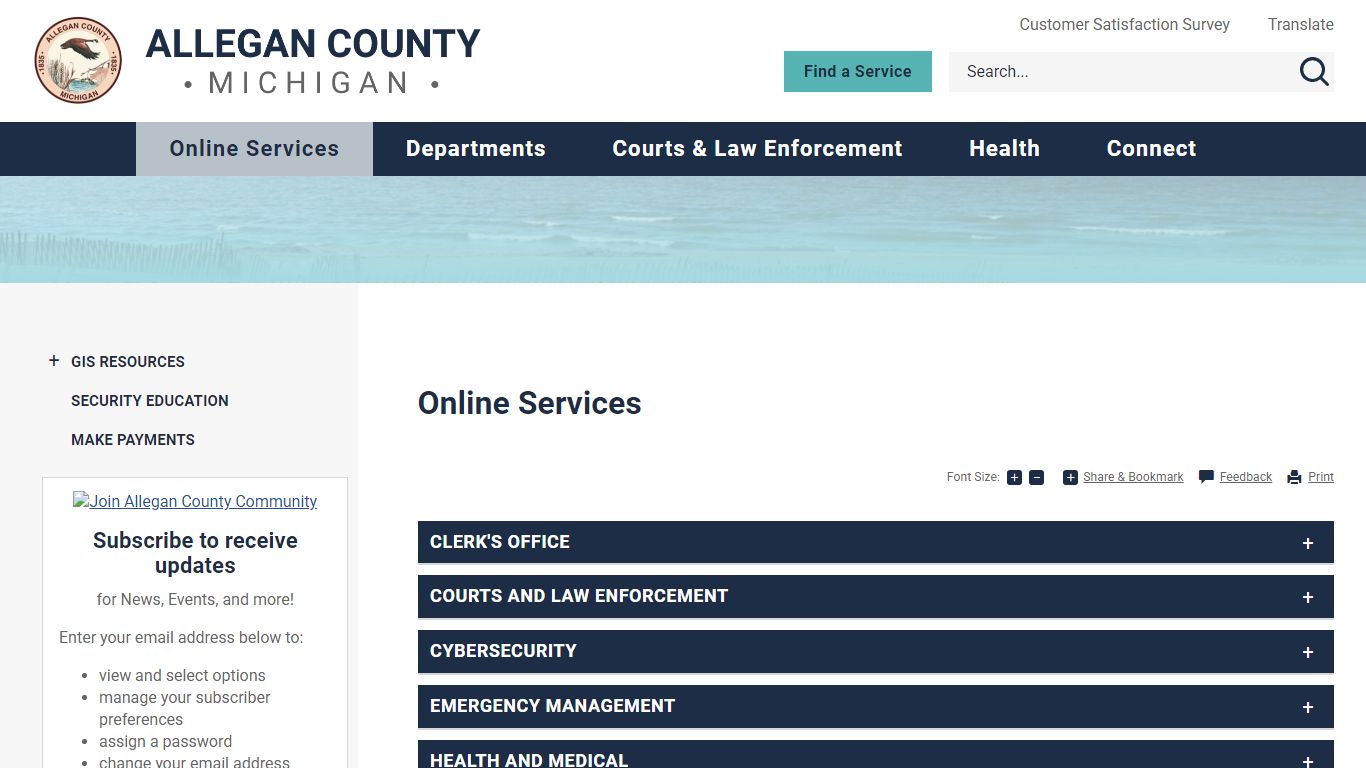 Online Services | Allegan County, MI