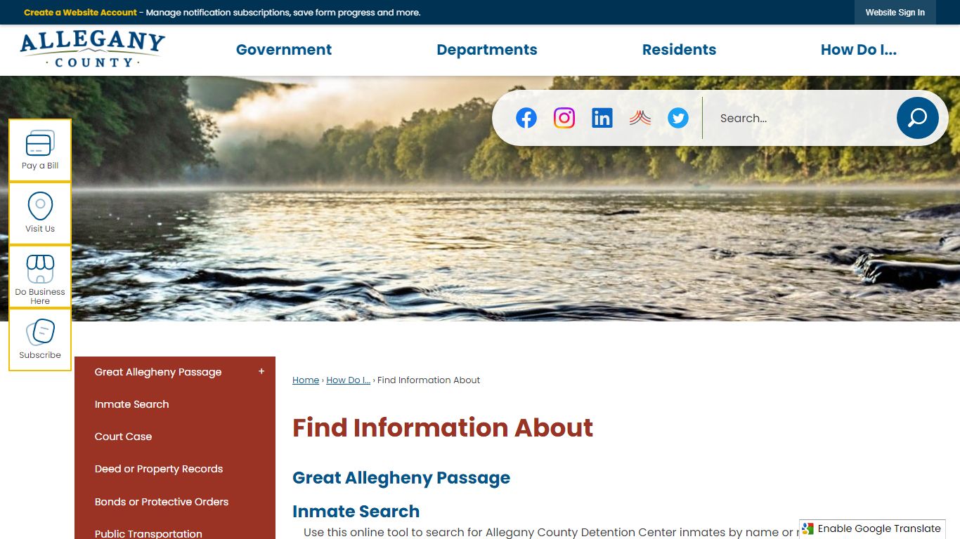 Find Information About | Allegany County, MD
