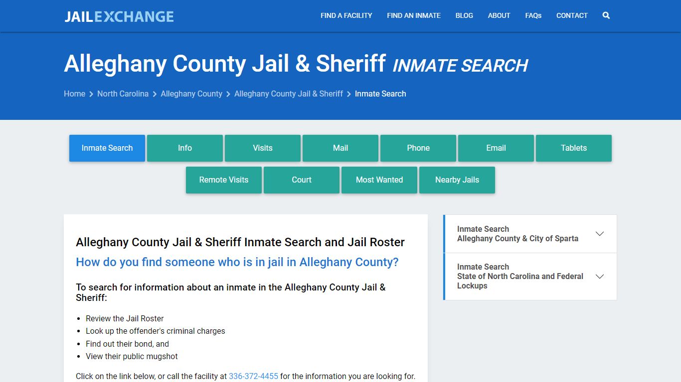 Alleghany County Jail & Sheriff Inmate Search - Jail Exchange