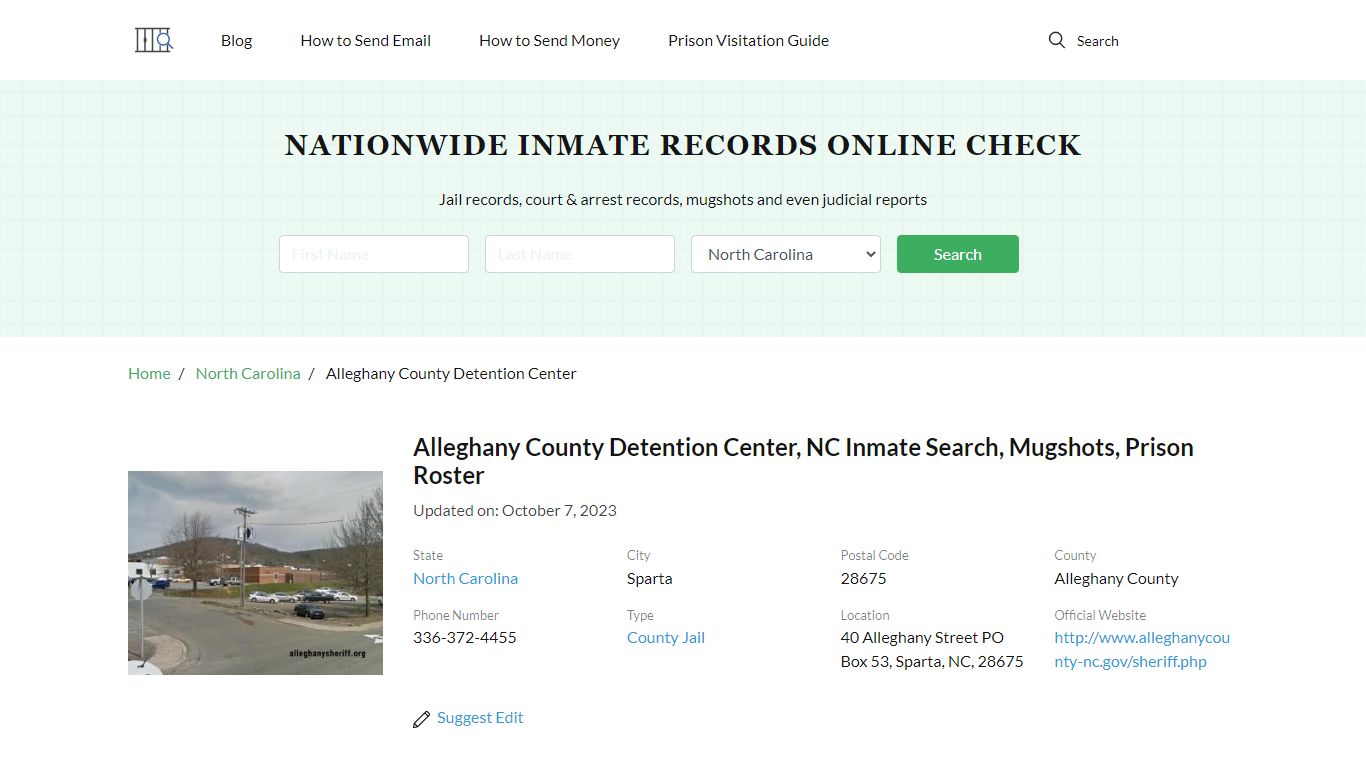 Alleghany County Detention Center, NC Inmate Search, Mugshots, Prison ...