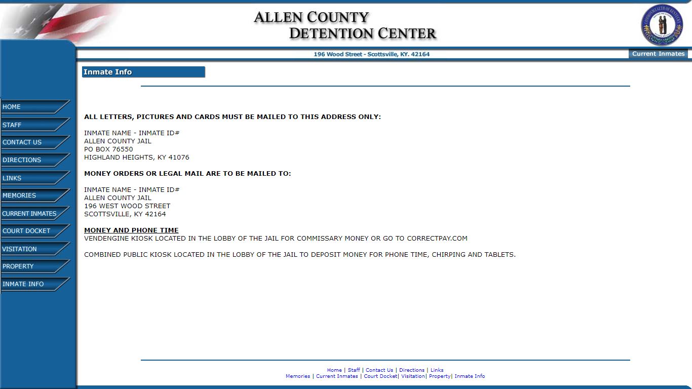 Allen County Detention Center - Inmate Info
