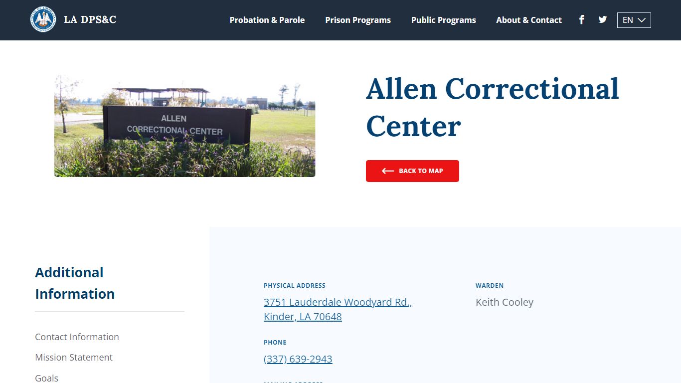 Allen Correctional Center - Louisiana Department of Public Safety ...
