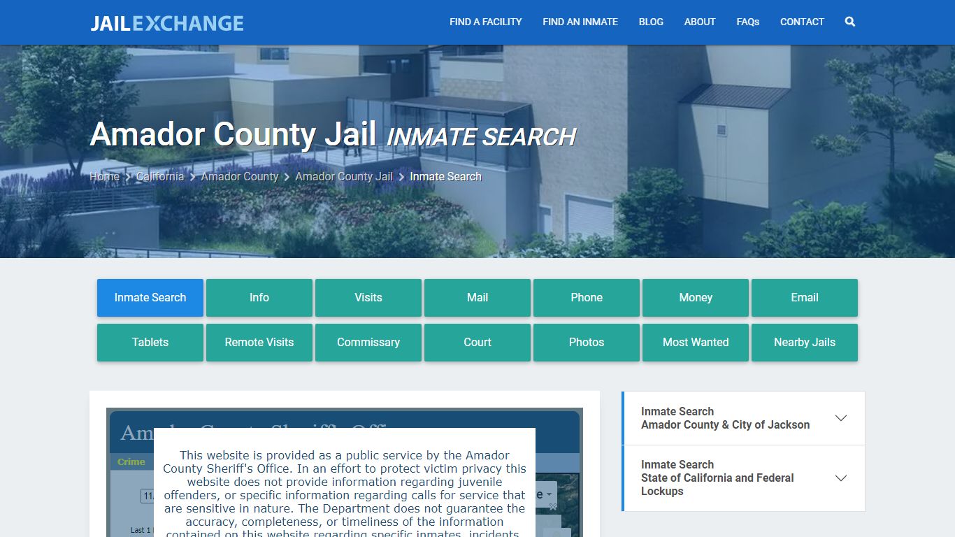 Inmate Search: Roster & Mugshots - Amador County Jail, CA