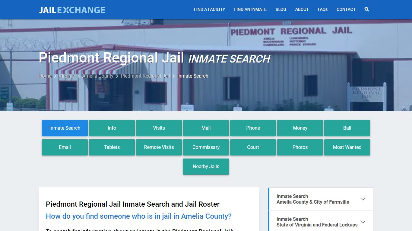 Inmate Search: Roster & Mugshots - Piedmont Regional Jail, VA