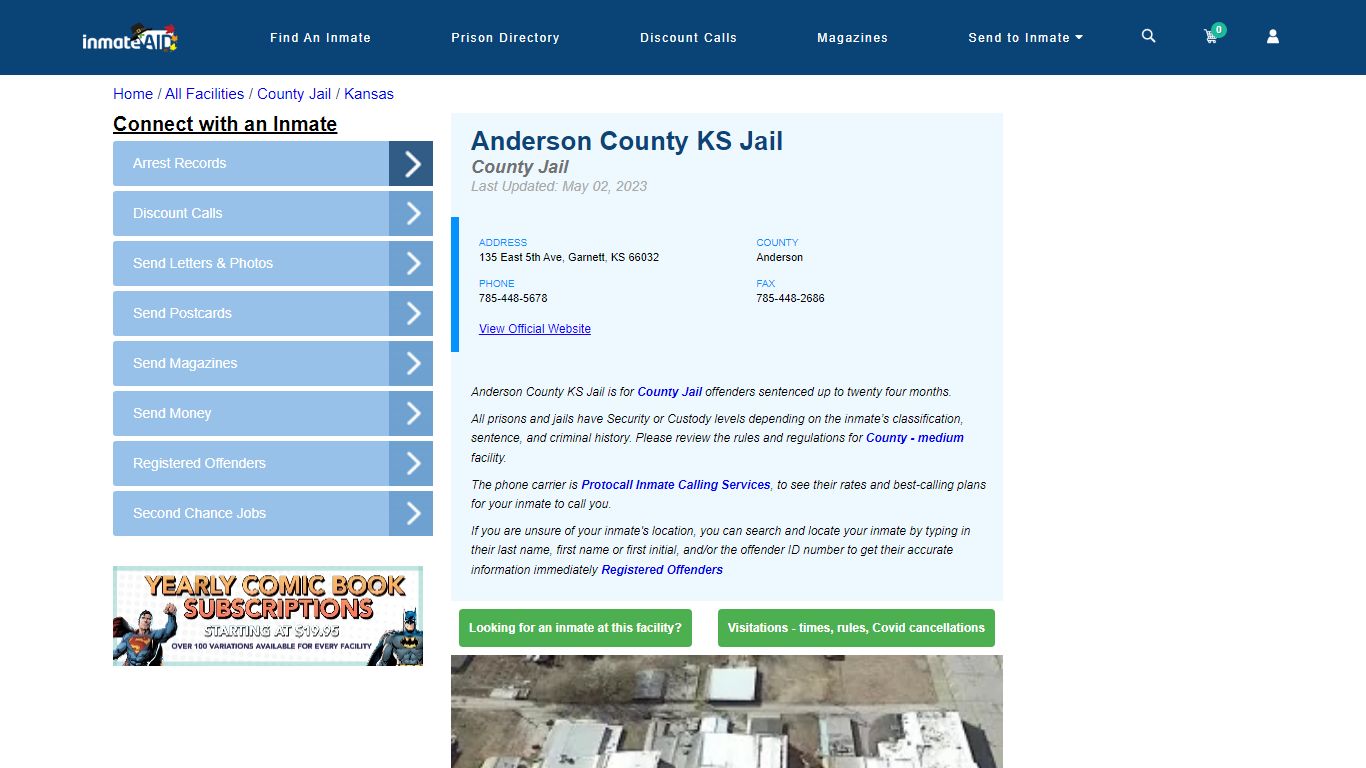 Anderson County KS Jail - Inmate Locator - Garnett, KS
