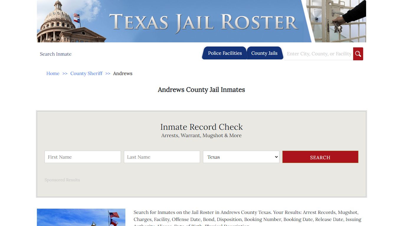 Andrews County Jail Inmates | Jail Roster Search