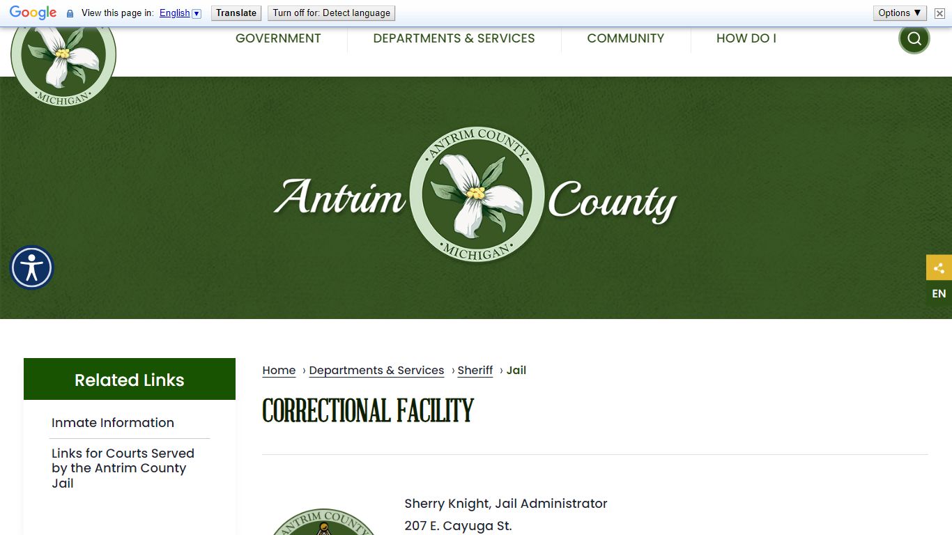 CORRECTIONAL FACILITY - Antrim County