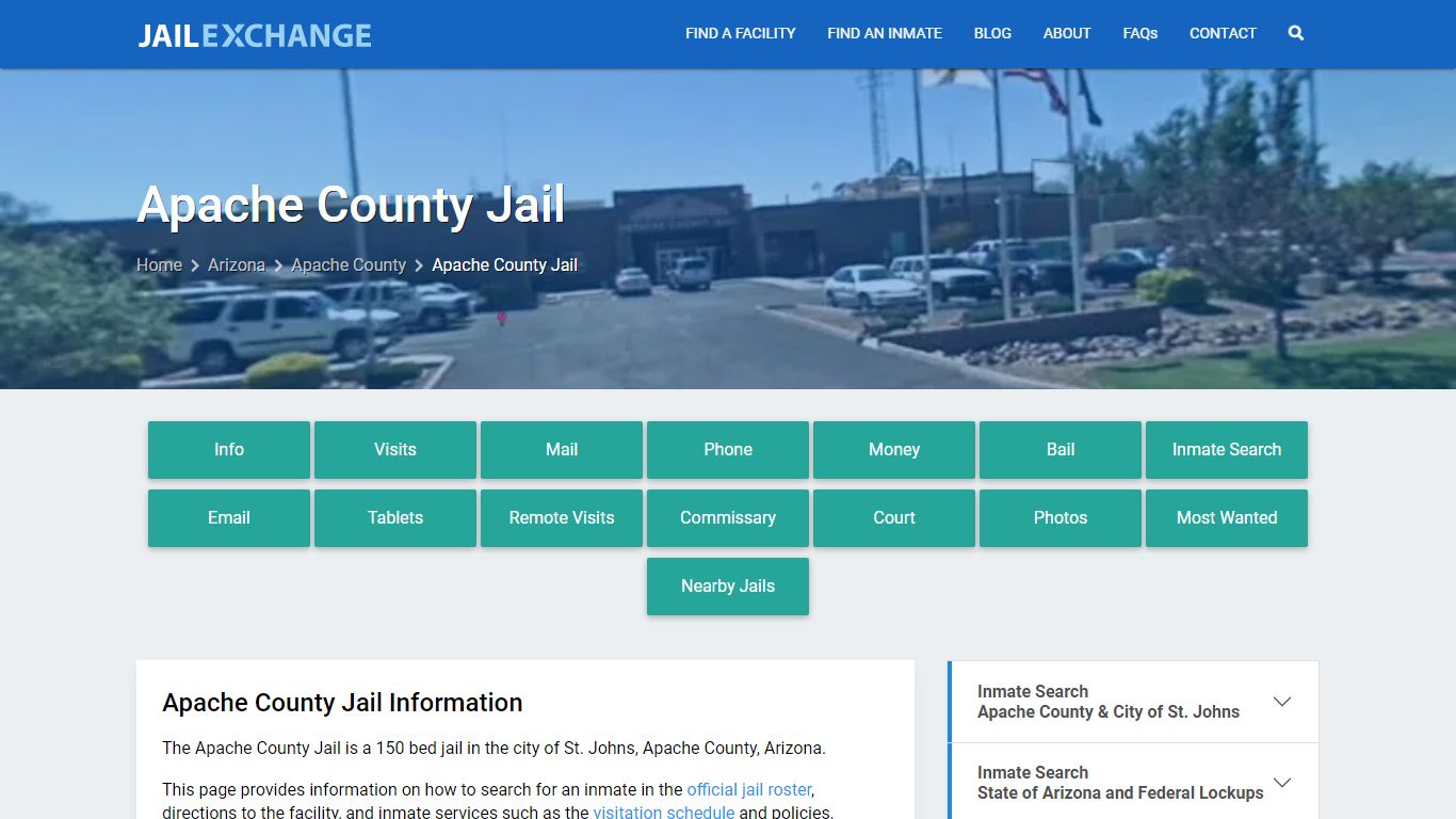 Apache County Jail, AZ Inmate Search, Information