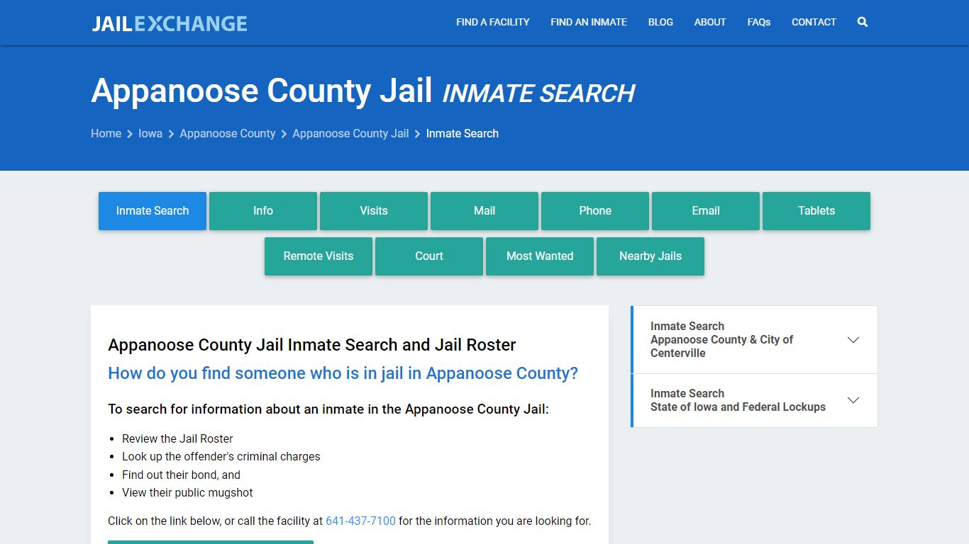 Inmate Search: Roster & Mugshots - Appanoose County Jail, IA