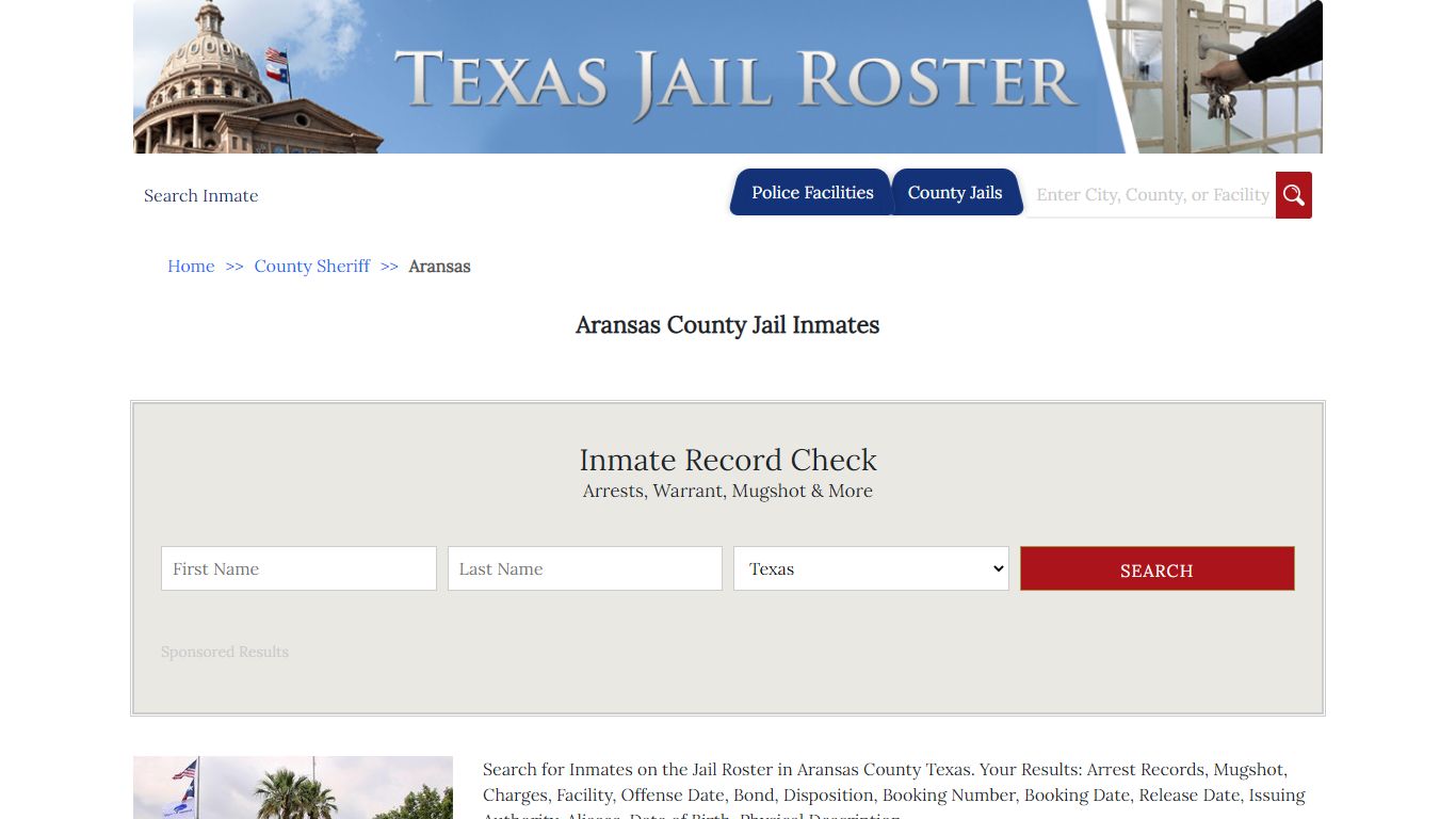 Aransas County Jail Inmates | Jail Roster Search