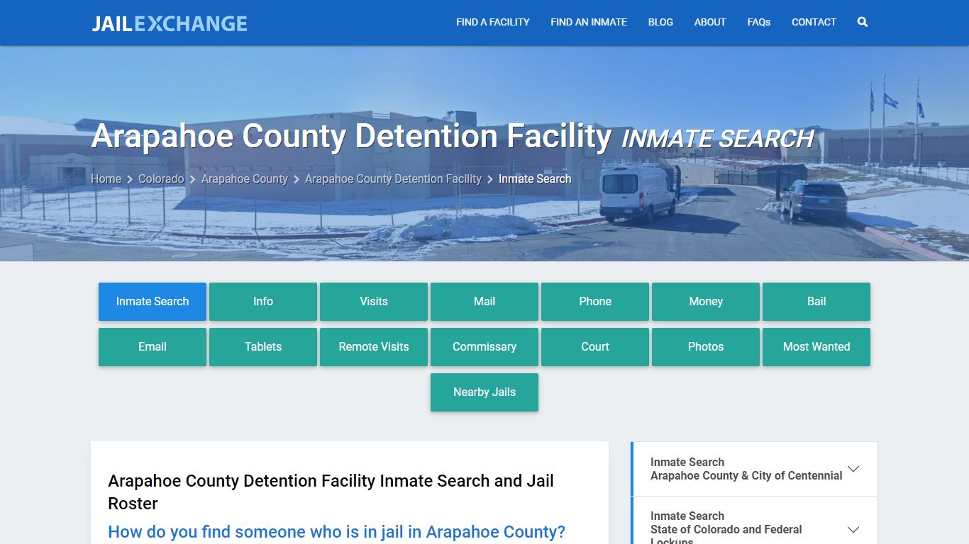 Arapahoe County Detention Facility Inmate Search - Jail Exchange