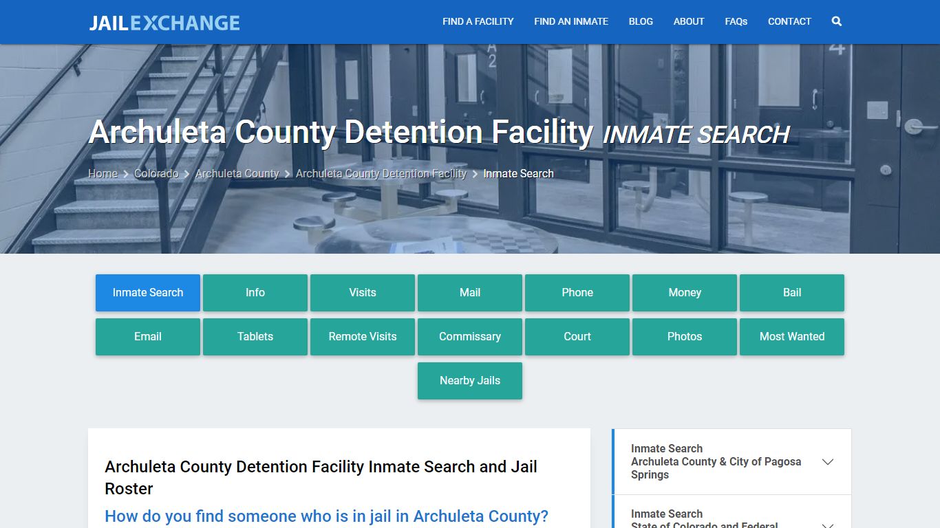Archuleta County Detention Facility Inmate Search - Jail Exchange