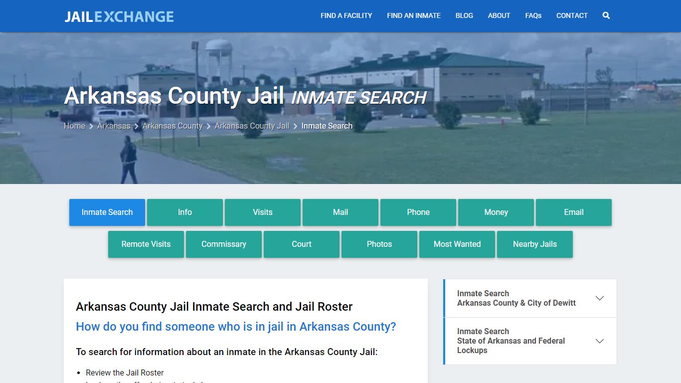 Inmate Search: Roster & Mugshots - Arkansas County Jail, AR
