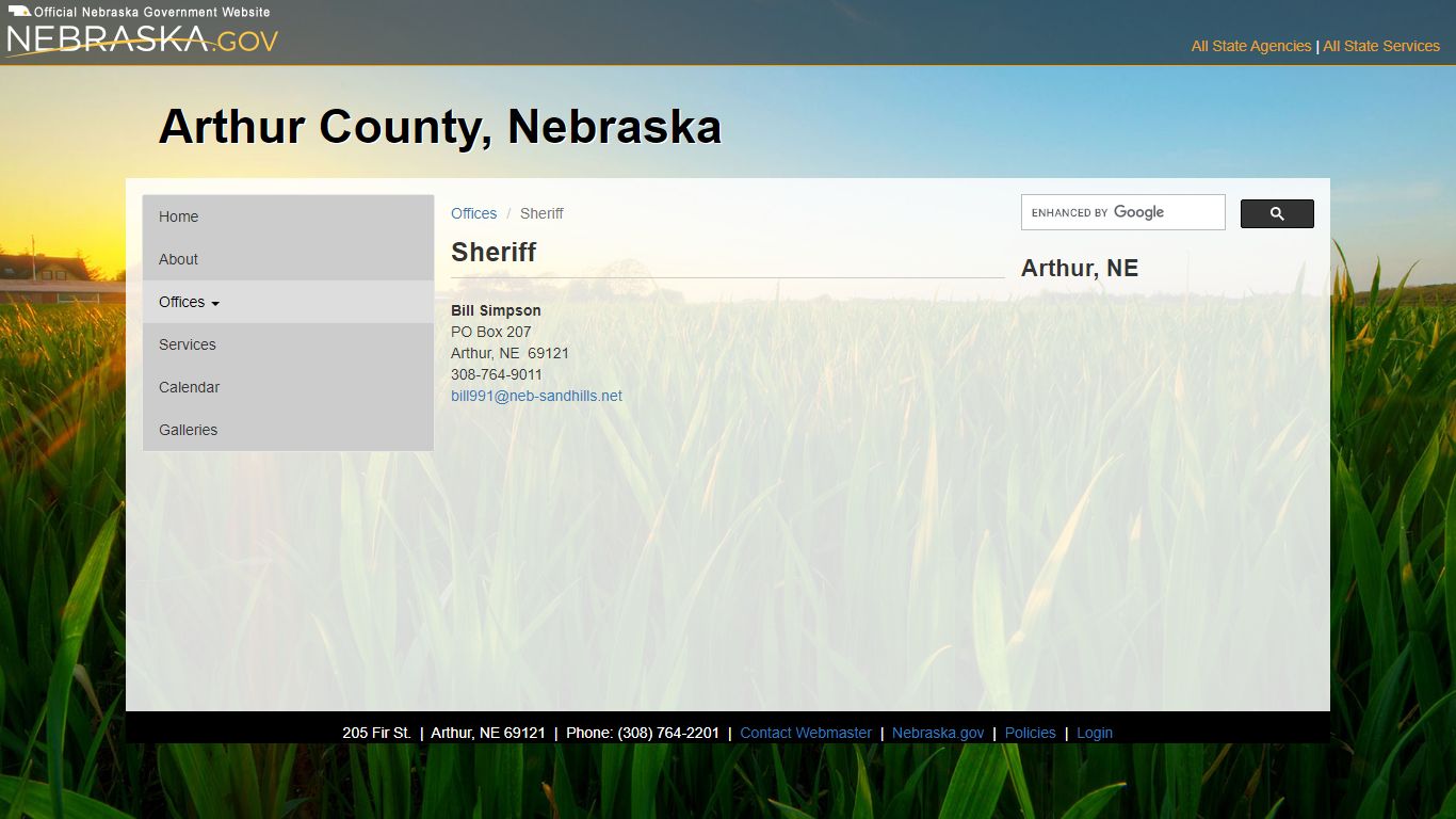 Sheriff | Arthur County, Nebraska