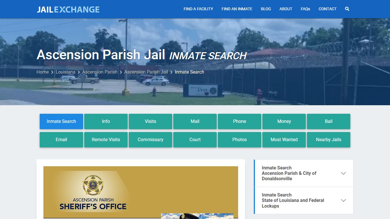 Inmate Search: Roster & Mugshots - Ascension Parish Jail, LA