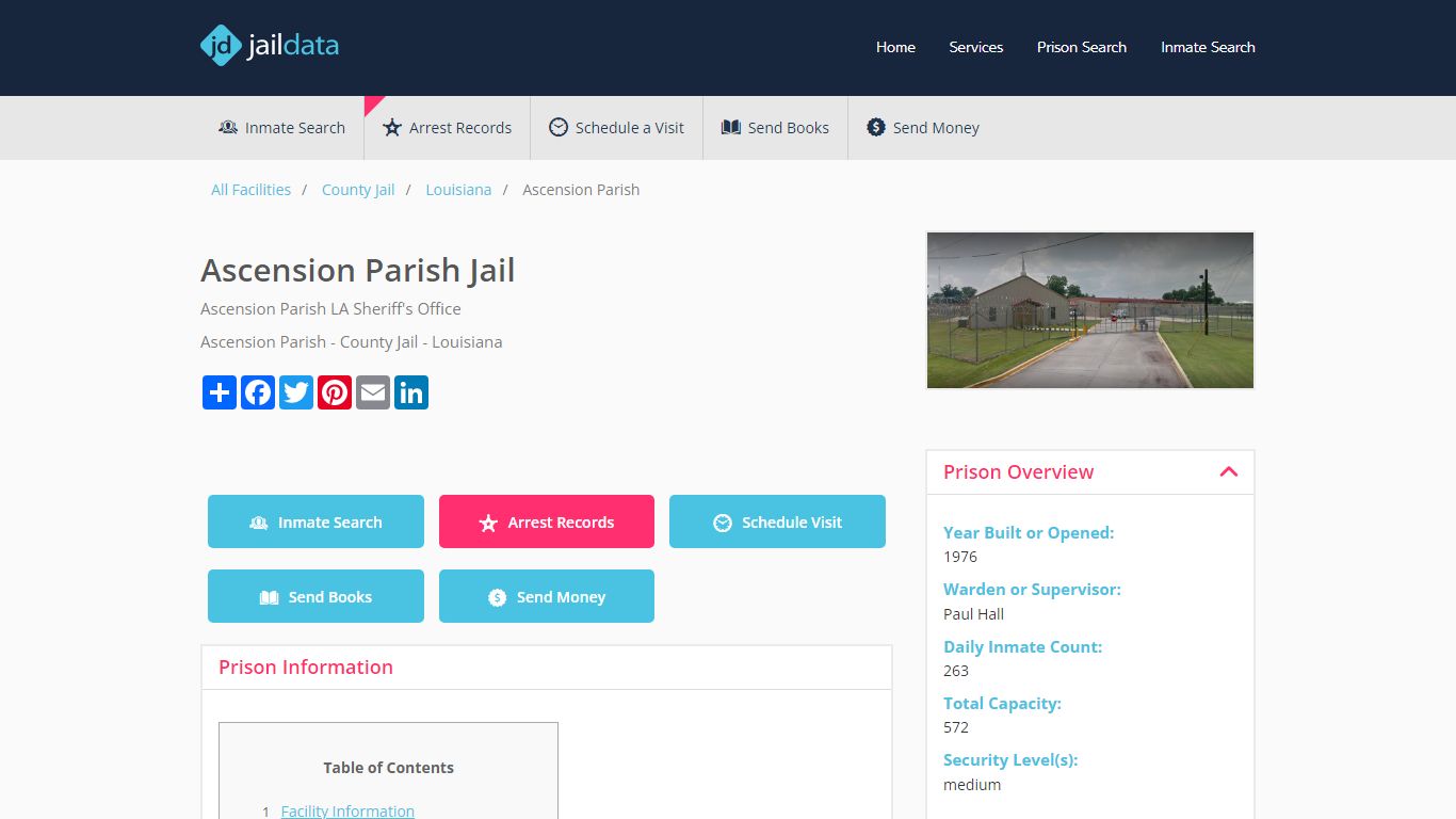 Ascension Parish Jail: Inmate Search, Visitation, Bail, Send Money or ...