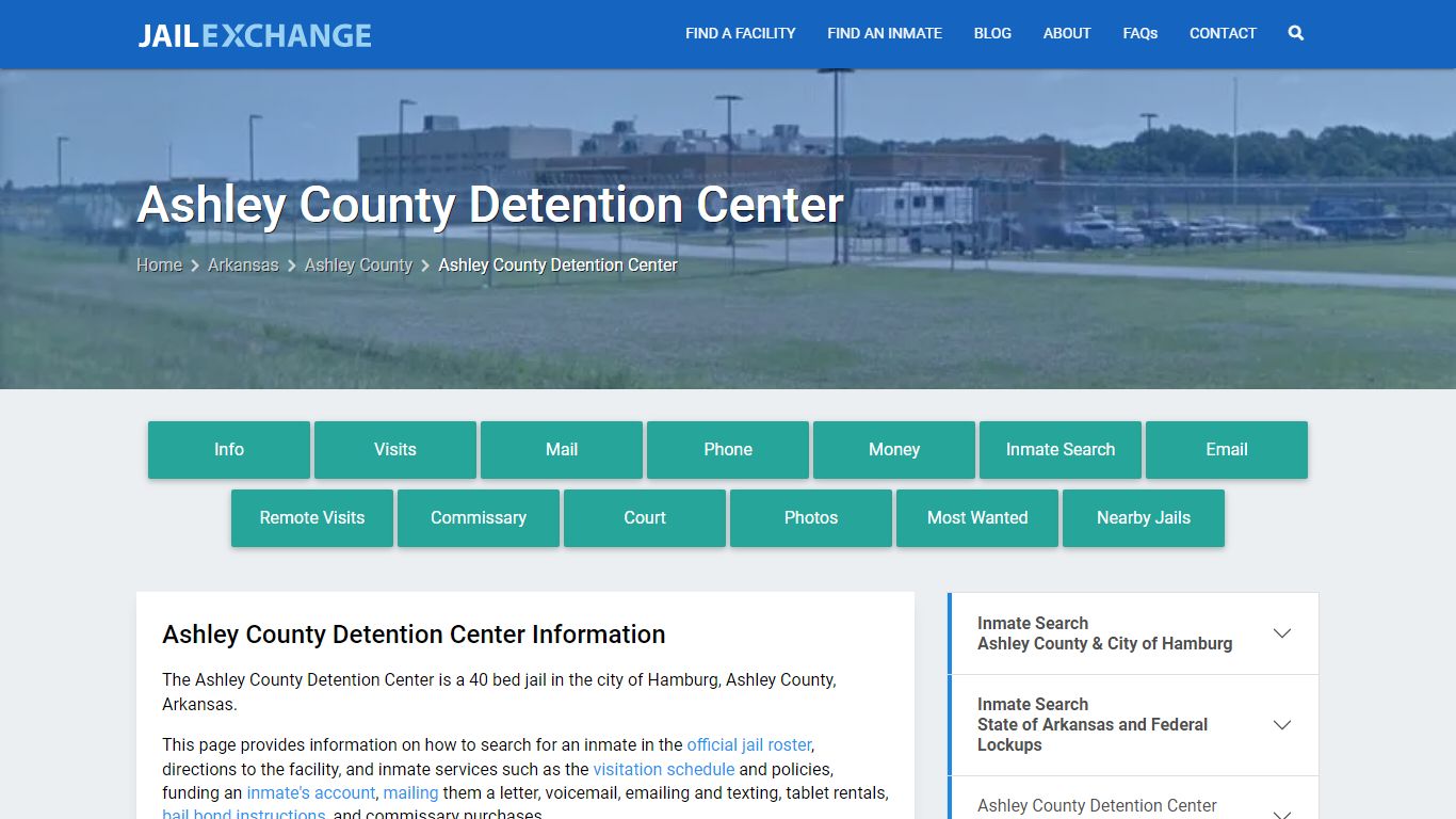 Ashley County Detention Center, AR Inmate Search, Information