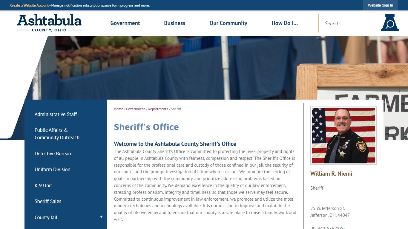 Sheriff's Office | Ashtabula County, OH - Official Website