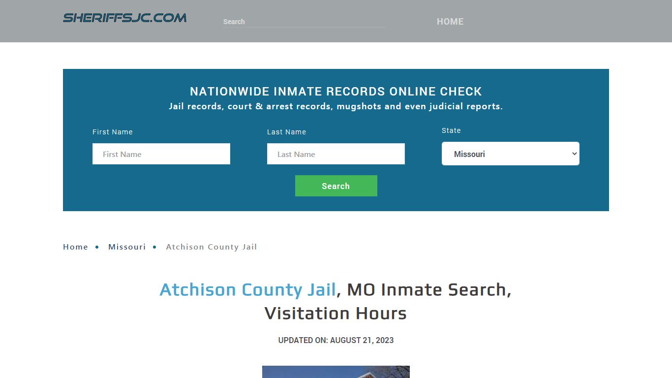 Atchison County Jail, MO Inmate Search, Visitation Hours