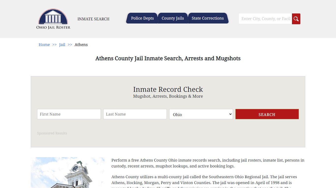 Athens County Jail Inmate Search, Arrests and Mugshots