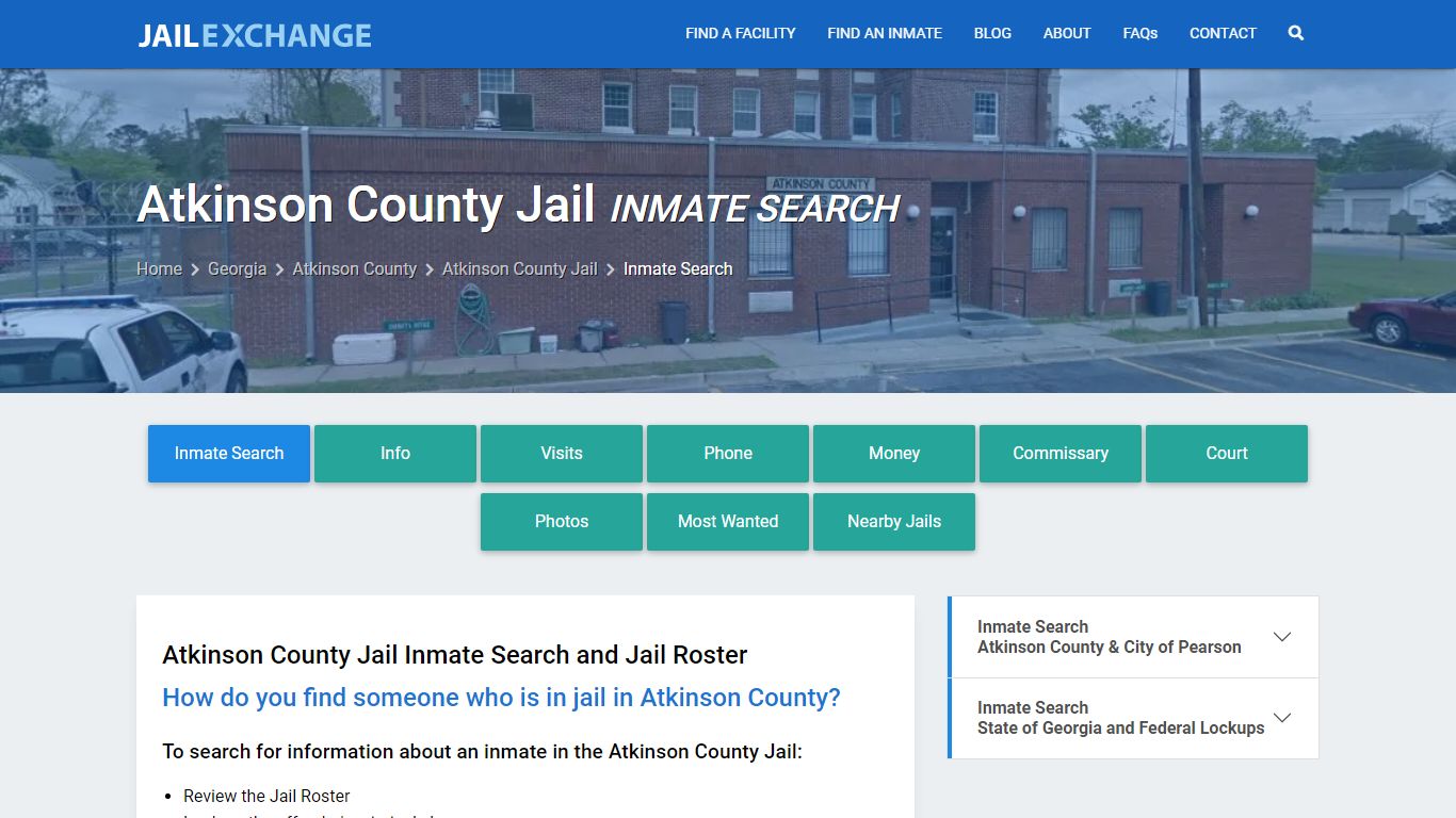 Inmate Search: Roster & Mugshots - Atkinson County Jail, GA