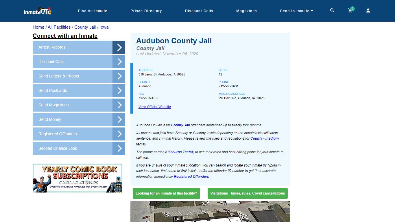 Audubon County Jail - Inmate Locator - Audubon, IA