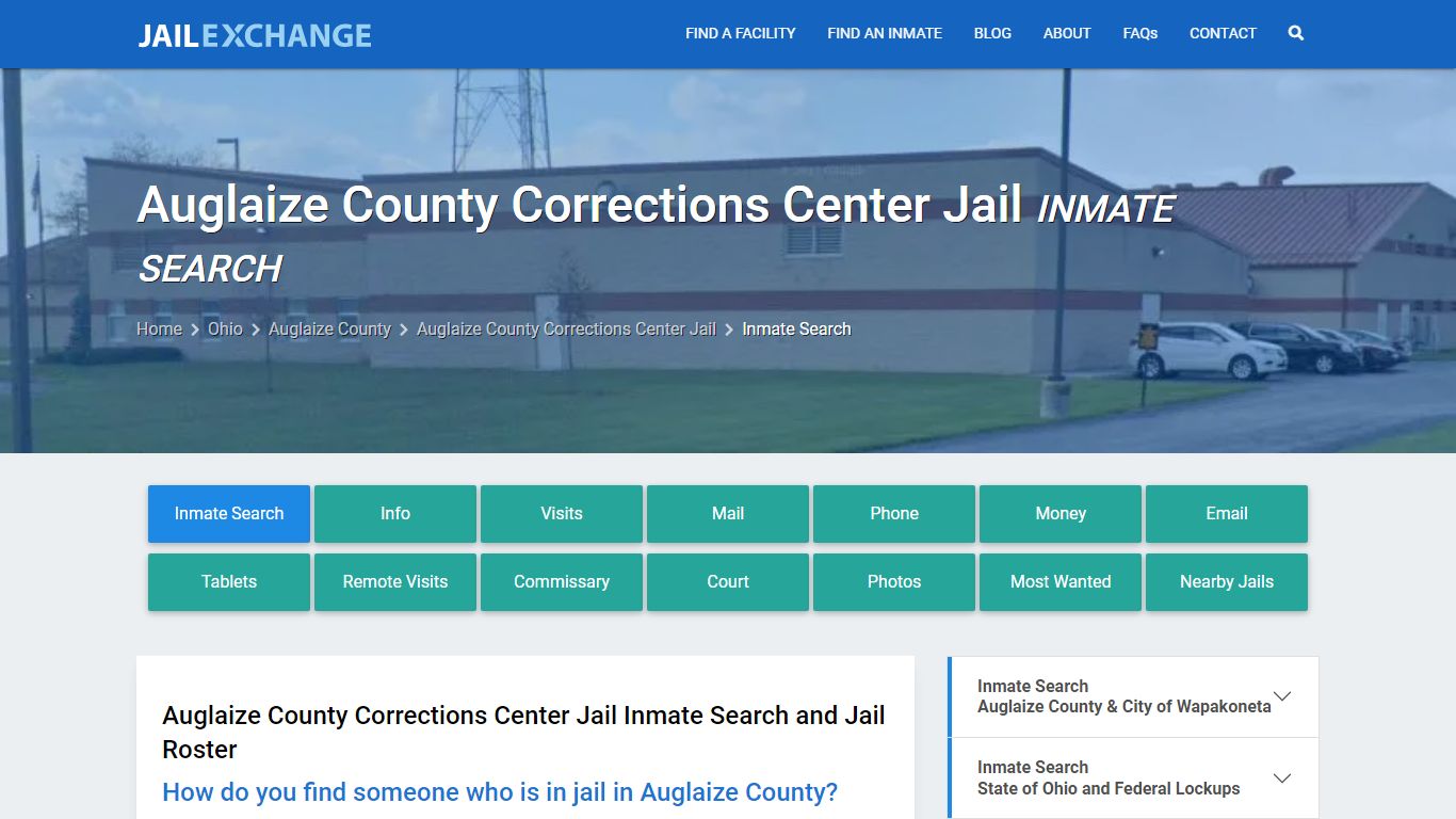 Auglaize County Corrections Center Jail Inmate Search