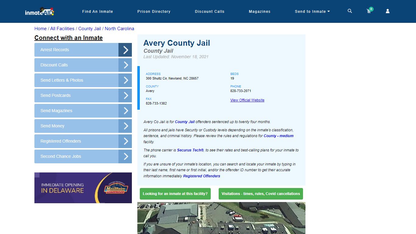Avery County Jail - Inmate Locator - Newland, NC