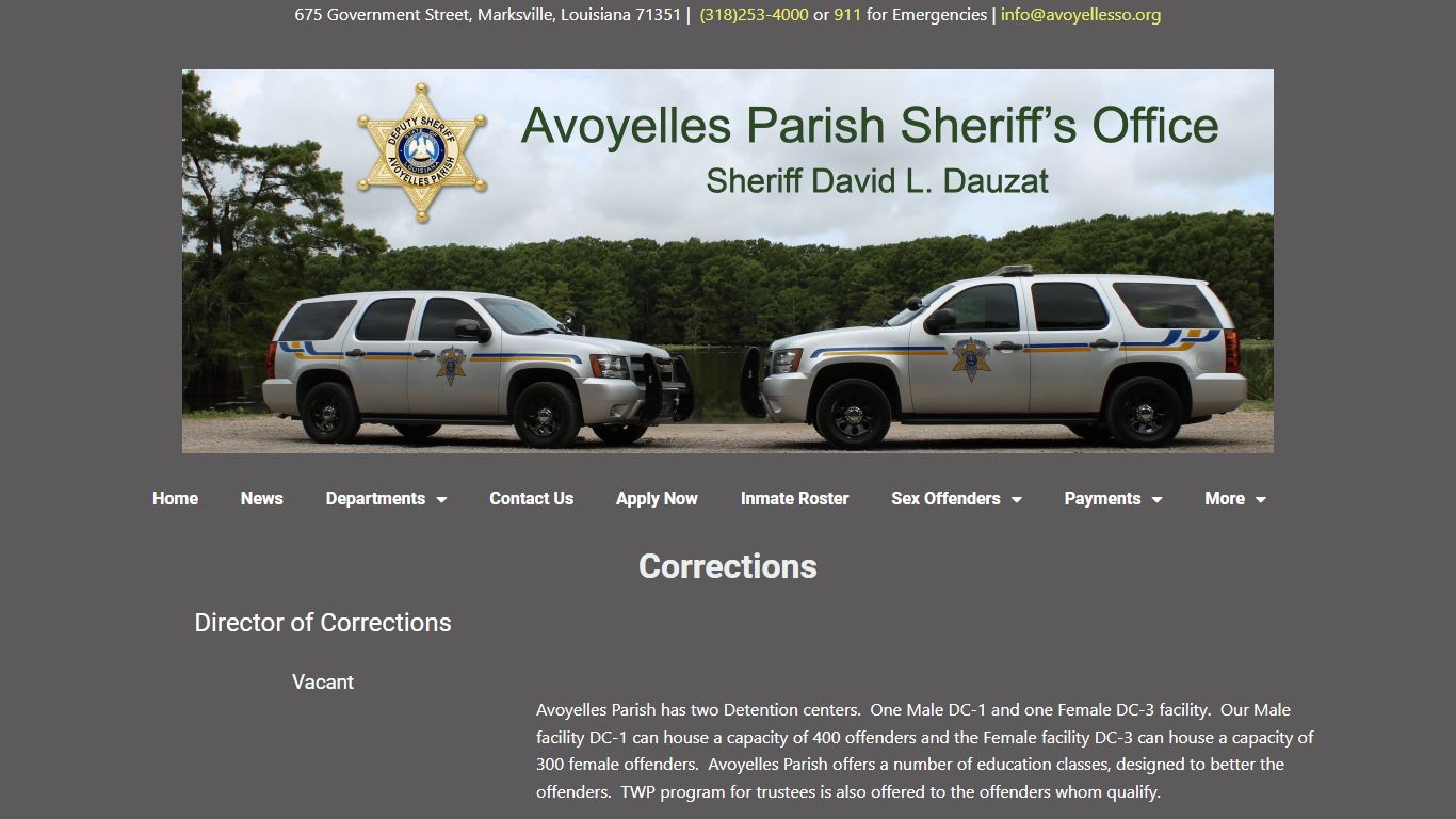 Corrections - Avoyelles Parish Sheriffs Office