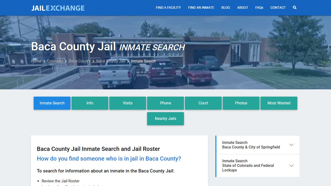 Baca County Jail Inmate Search - Jail Exchange