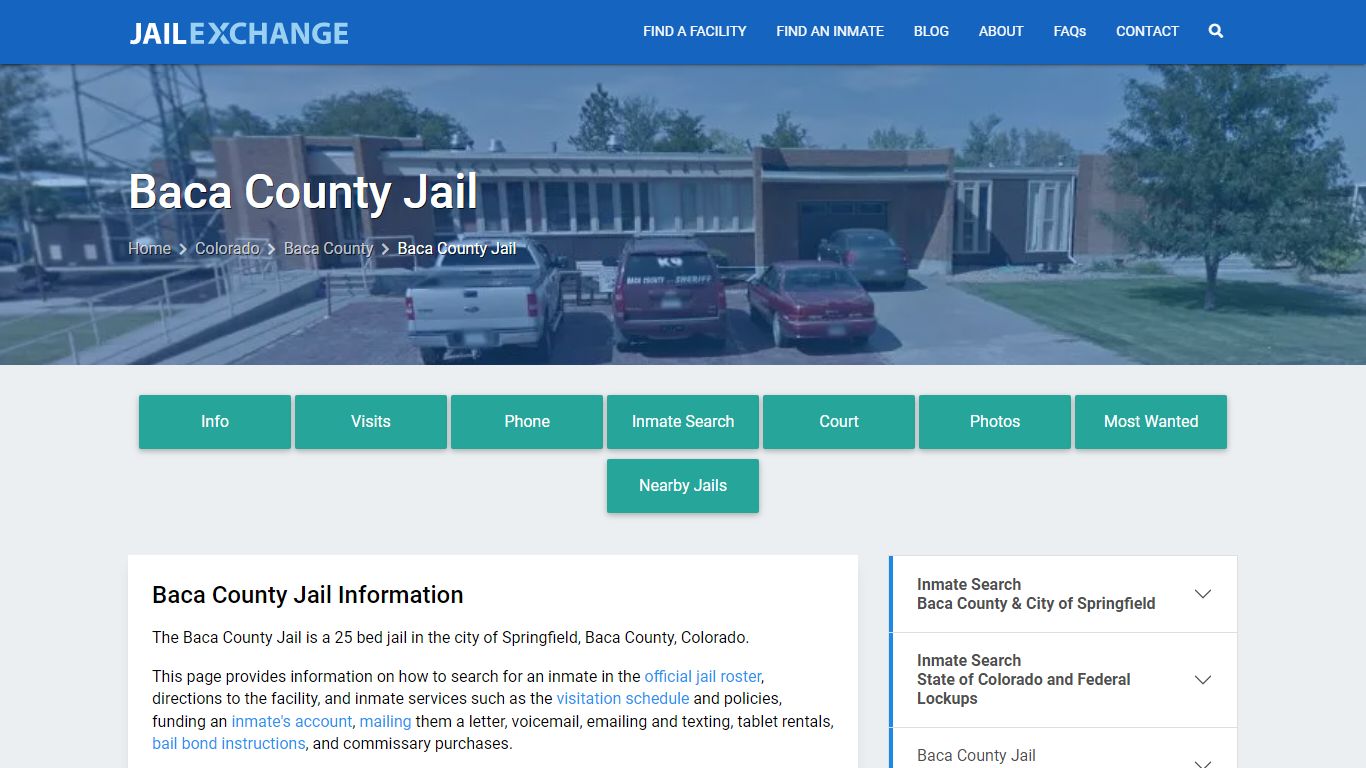 Baca County Jail, CO Inmate Search, Information