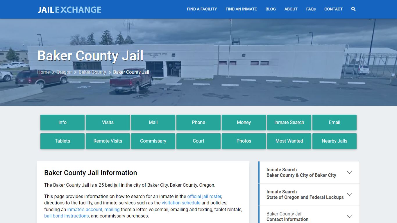 Baker County Jail, OR Inmate Search, Information