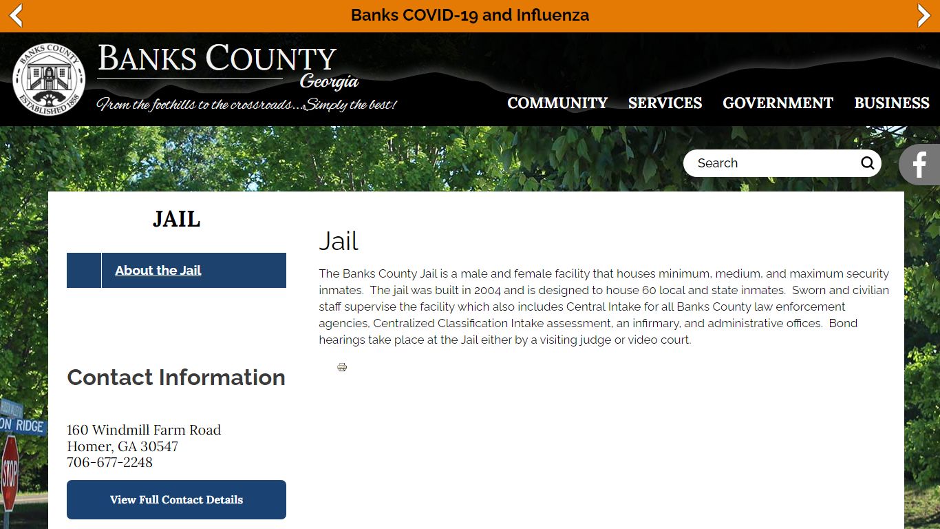 Jail | Banks County Georgia