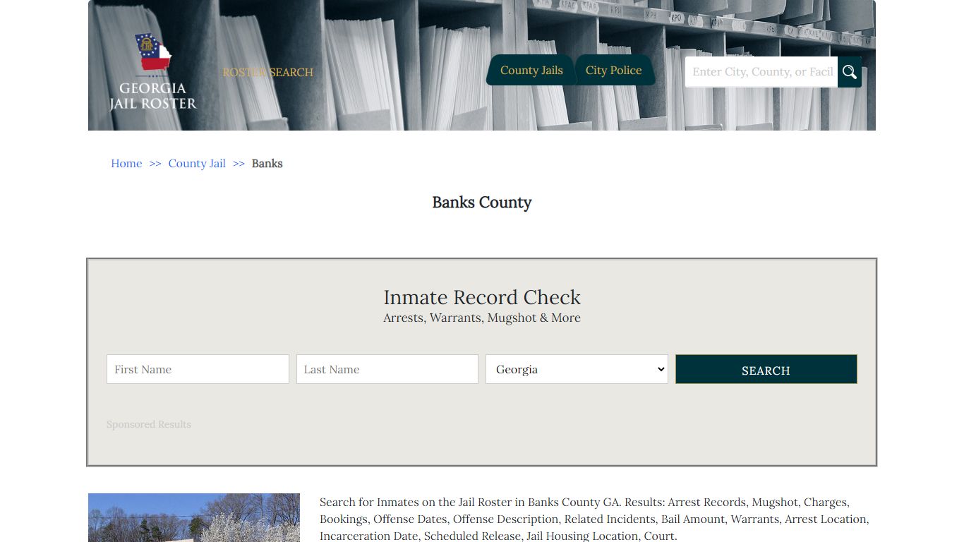 Banks County | Georgia Jail Inmate Search