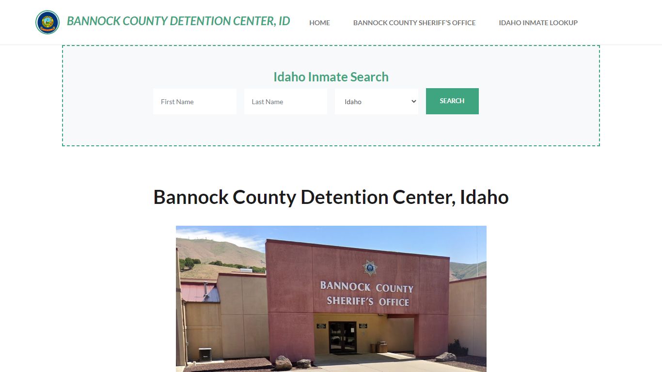 Bannock County Detention Center, ID Inmate Roster, Offender Search